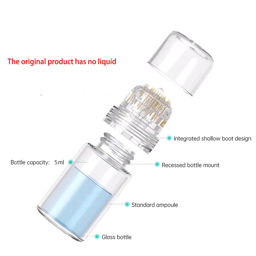 20Pins Derma Stamp Titanium Microneedling 0.25mm Derma Stamp Micro Needle for Personal Face Hair Beard Skin Beauty Care Tools