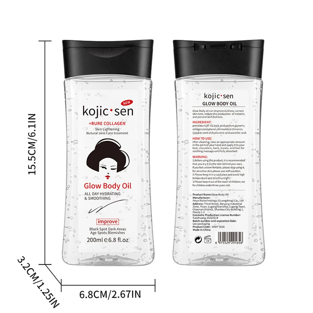 Kojic Acid Body Massage Essential Oil Nourishes Skin Foreign Trade Full Body SPA Cocoa Butter Scraping Moisturizing Body Gel Oil