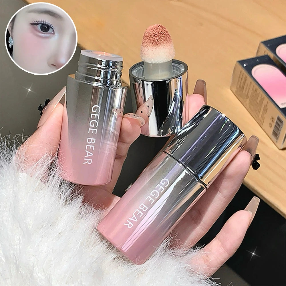 Gege Bear 5-color Liquid Blush Stick With Sponge Head Long-lasting Suitable for All Skin Tones Brightening Effect Holiday Gift