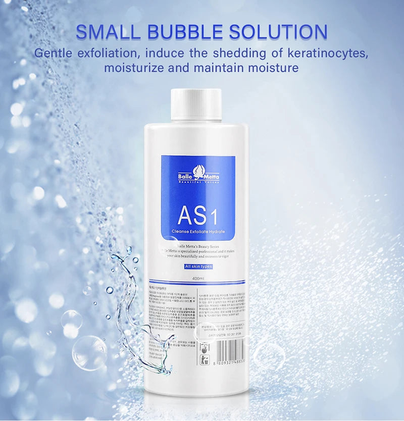 Facial Skincare Face Serum Hydro Aqua Peel Solution 400ml Kit of 3 Serums AS1 SA2 AO3 For Facial Machine Skin Deep Cleaning