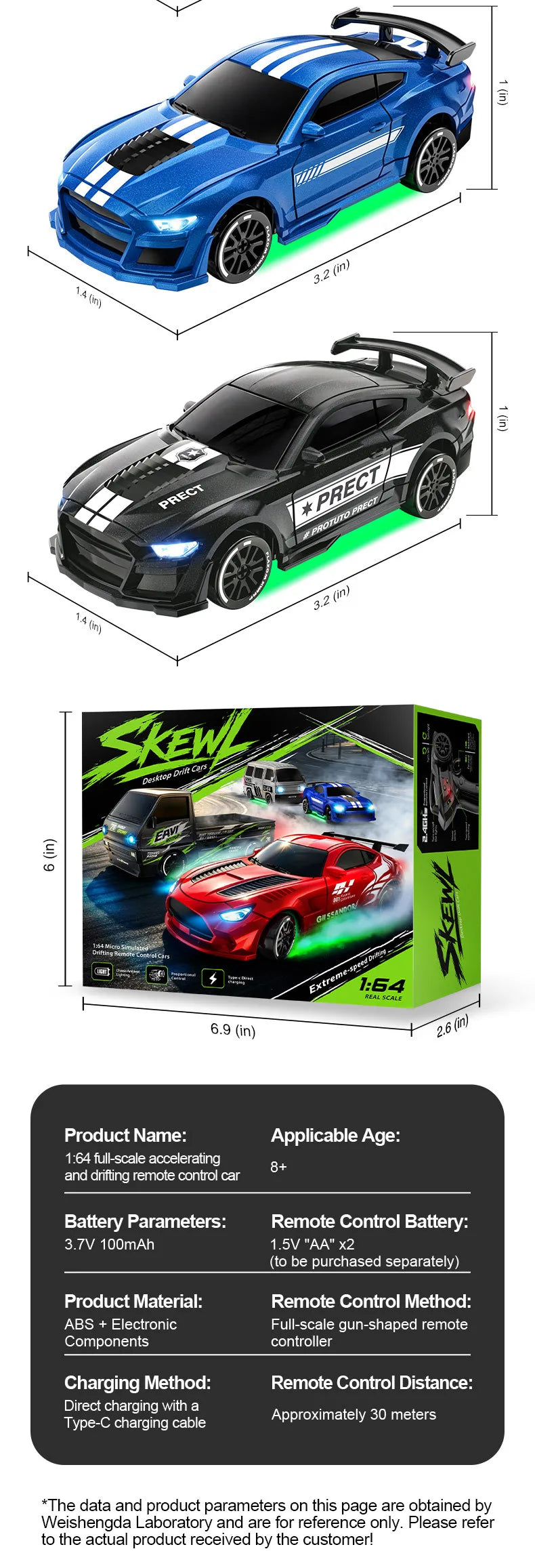 New 1/64 Mini Drift Car With Led Light Desktop Series Remote Control 4wd Racing Micro Card Van Gtr Boy Toy Gift