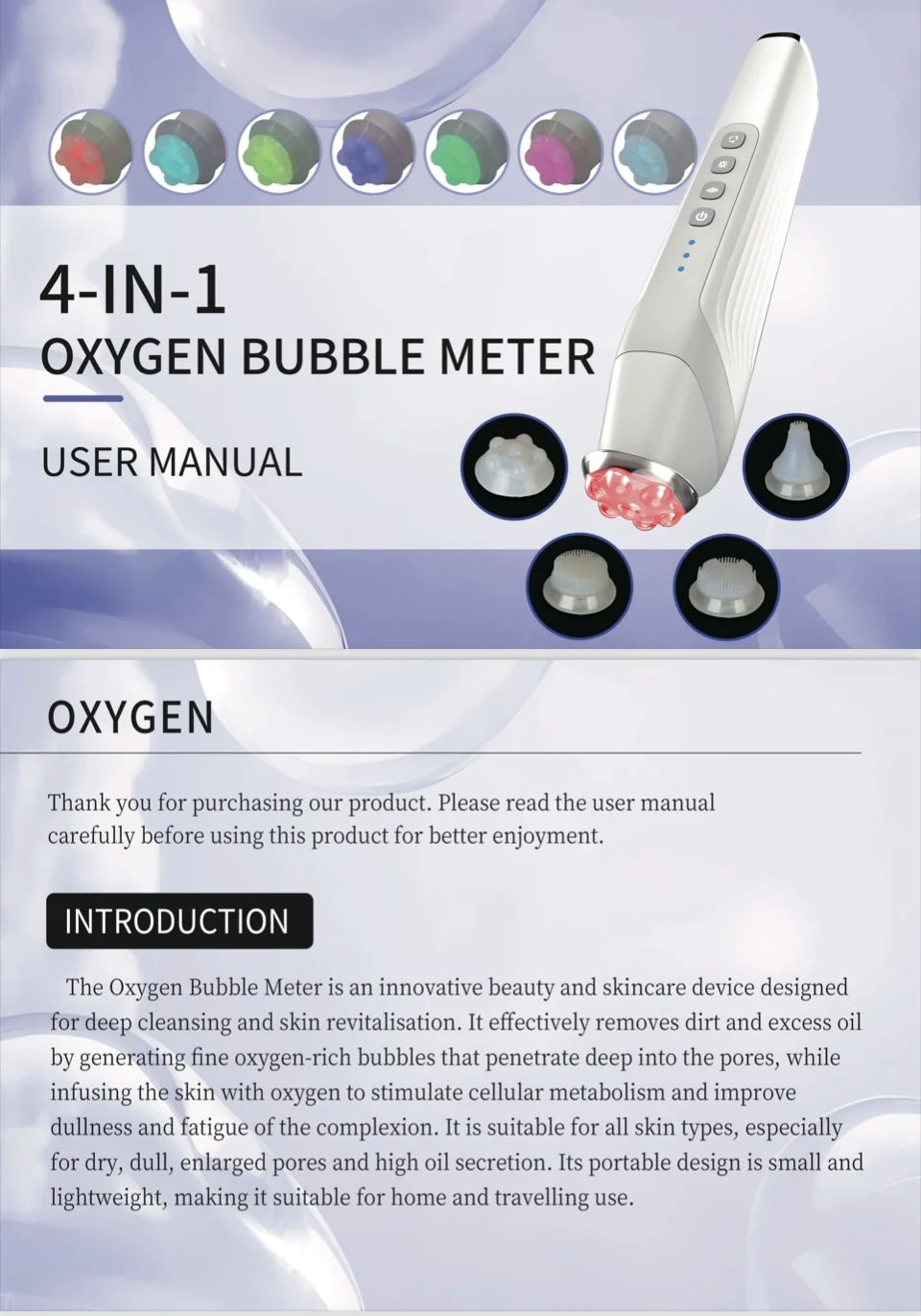 Oxygen Bubble Pen CO2 Oxygen Portable Facial Machine CO2 Gel Facial Skin Care Device Facial SPA CO2 Bubble Oxygen Beauty Machine