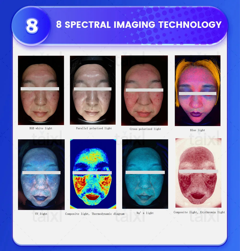 Professional 3D Facial  Camera Scanner UV Skin and Hair Analysis Measuring Machine Digital Facial Scanner Skin Analyzer
