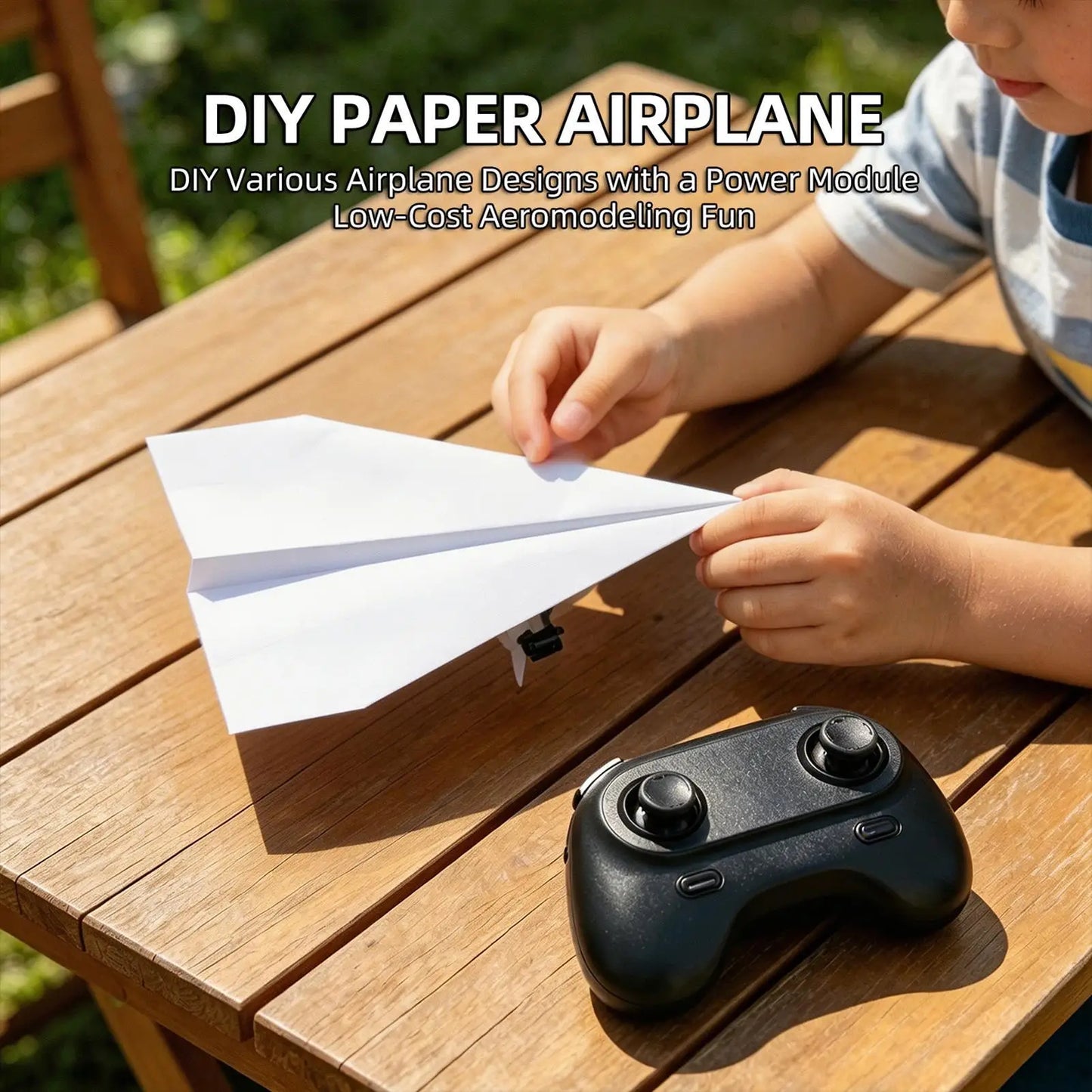 DIY RC Paper Airplane Kit Plane Toy With Gyro Stabilizer Electric Remote Control Plane For Boys Girls Backyard Park Beach