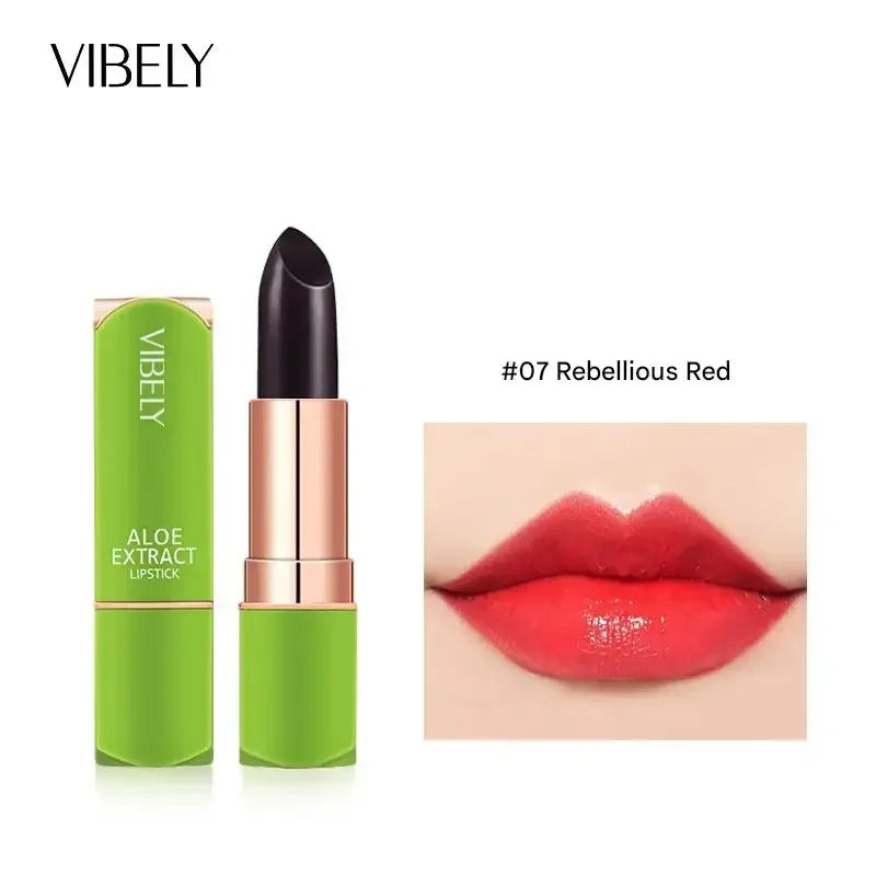 VIBELY Aloe Vera Moisturizing Lip Balm Thermochromic Jelly Lipstick Long Lasting Hydrating Lip Care Tint for Daily Use