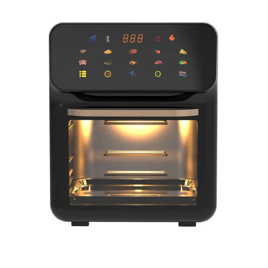 15L Visual Air Fryer with See-Through Window 1350W Digital Touchscreen 360° Hot Air Circulation  for Family/Party Fry/Roast/Bake