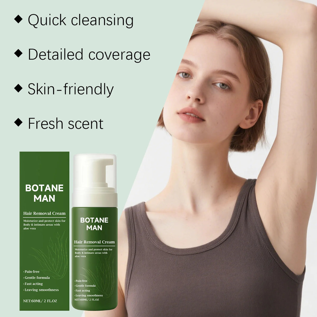 Hair Removal Mousse Spray Painless Armpit Legs Arms Hair Growth Inhibitor Smooth Skin Prevent Dryness Nourishing Depilatory Foam