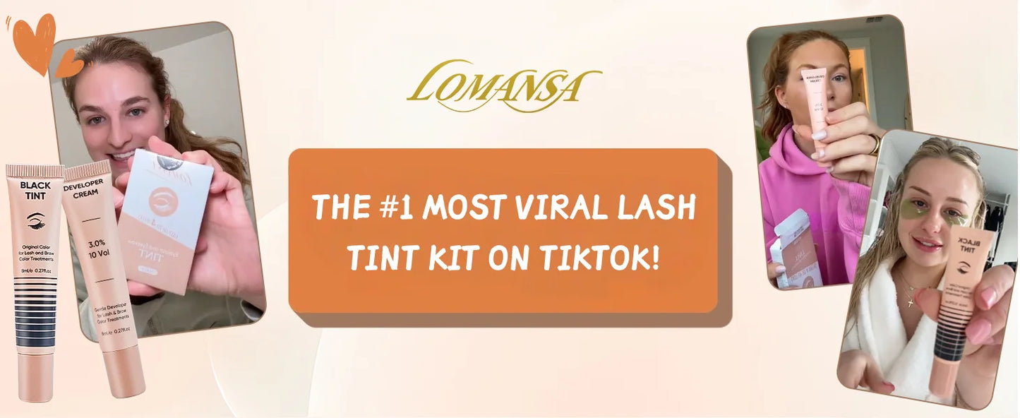 Lomans Korea Lash Color Kit Eyelash Color Set Black with Natural Effects Lasts 4 Weeks Easy to Use For Salon Lash Lift Tool