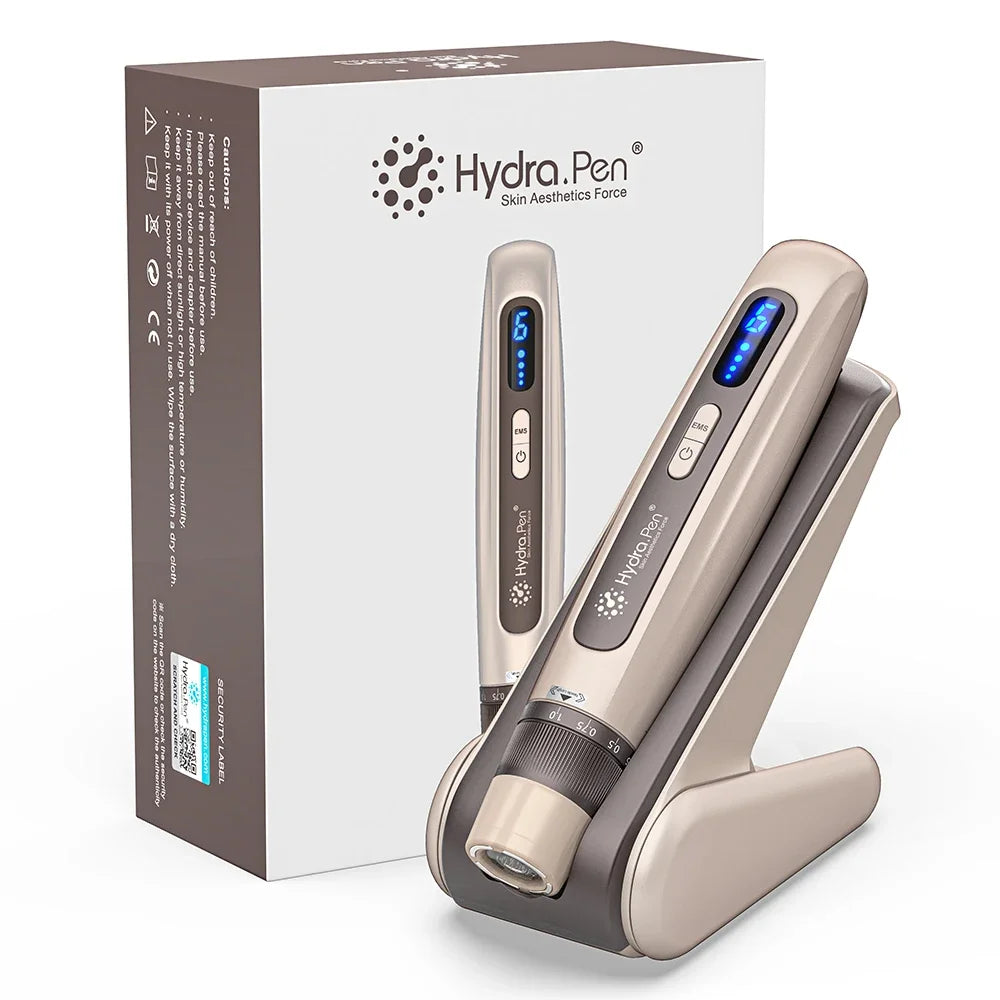 Latest 2 in 1 Microneedling Beauty Instrument Wireless Derma Pen H5 4 Pole EMS Microcurrent Skin Care 0.2MM