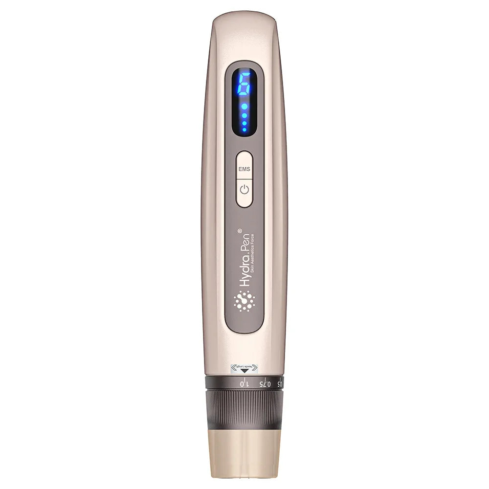 Latest 2 in 1 Microneedling Beauty Instrument Wireless Derma Pen H5 4 Pole EMS Microcurrent Skin Care 0.2MM