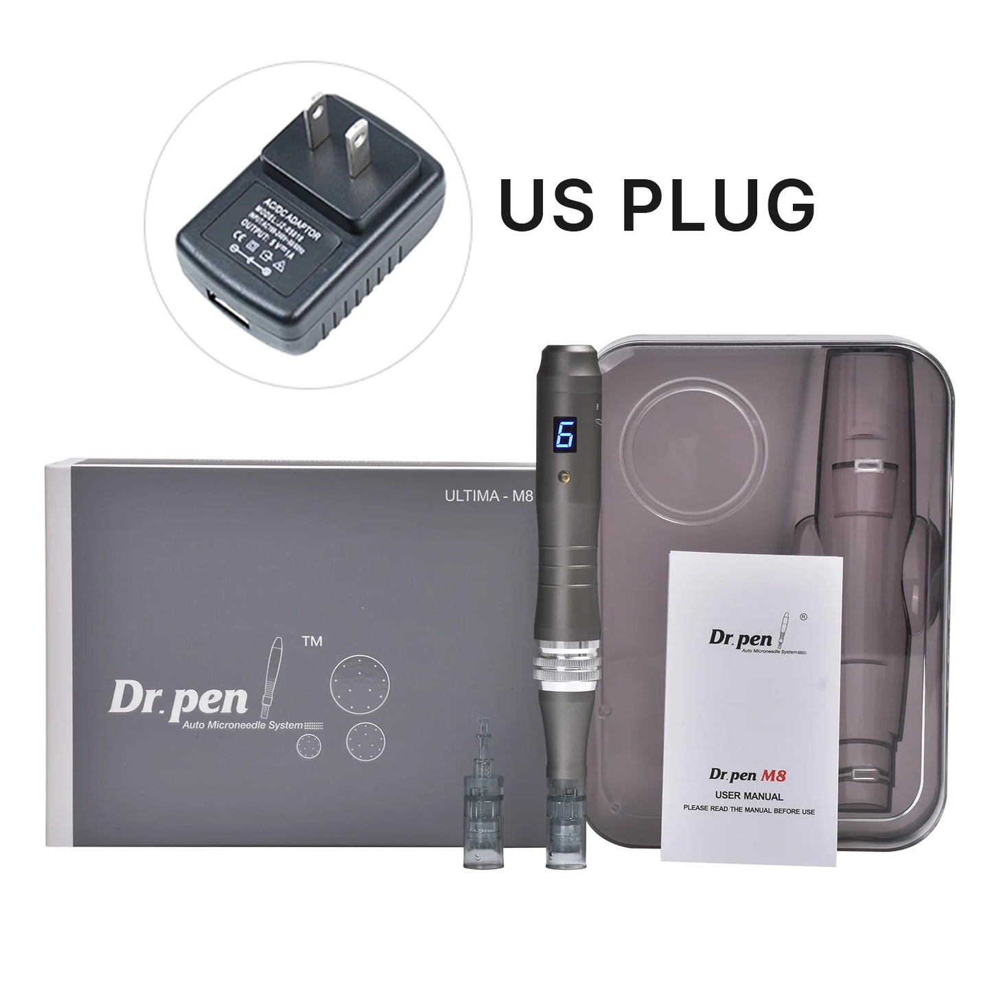 Authentic Dr pen Ultima M8 -W Microneedling Face Hair Care Wireless Derma Pen Beuty Machine Needle length 0.25 mm