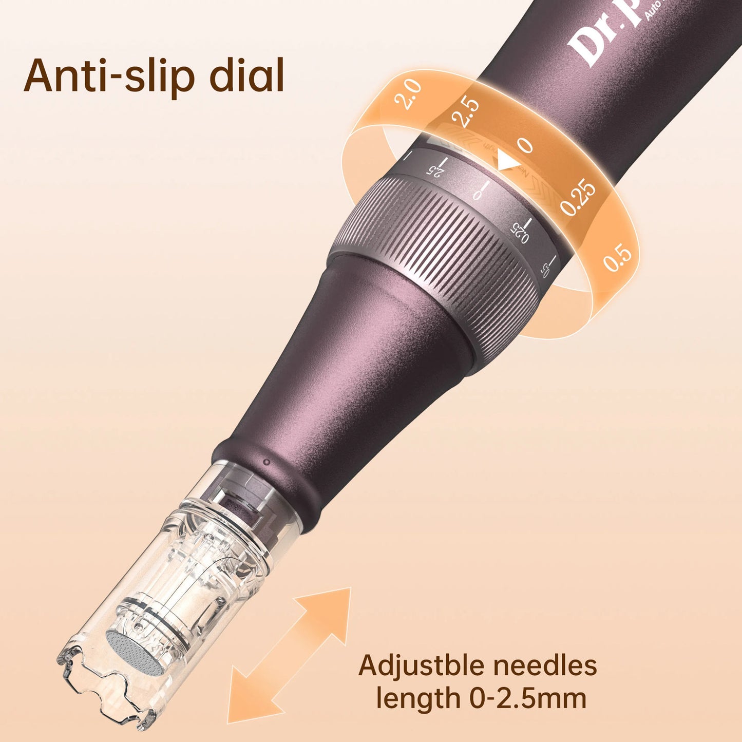 Original Dr. pen A10 Microneedling Pen 0.25mm 5 Speeds Type-C Charger 2 Cartridges Wave Needle Design