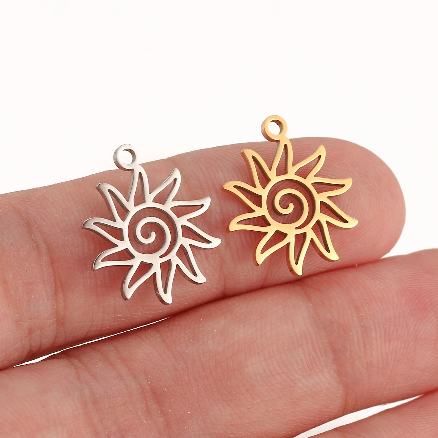 5Pcs Spring Bee/Butterfly/Beelet Charms Stainless Steel Scarab Moths Pendants DIY  Necklace Bracelet Jewelry Making Accessories