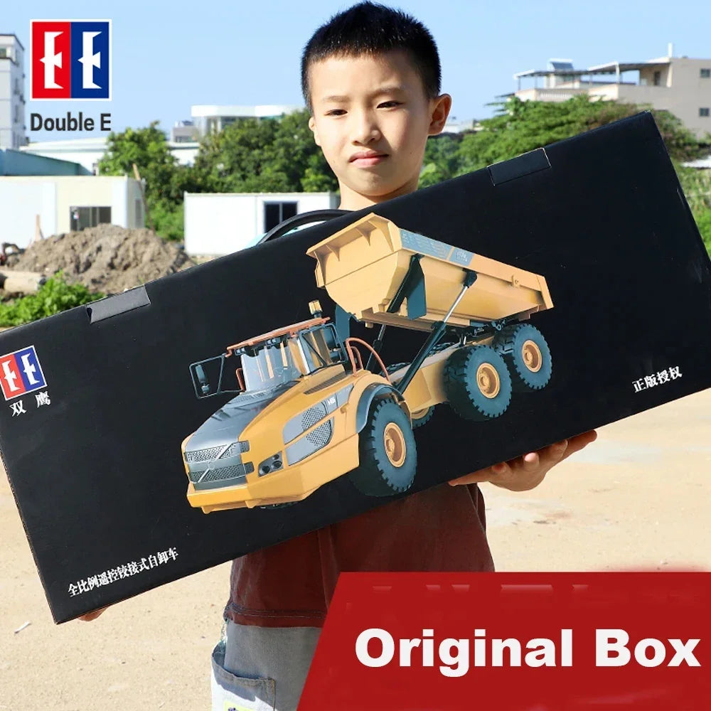 Double E E591 1/20 A40G RC Car Engineering Vehicle Kids Remote Controlled Articulated Dump Truck Toys for Boys Christmas Gifts