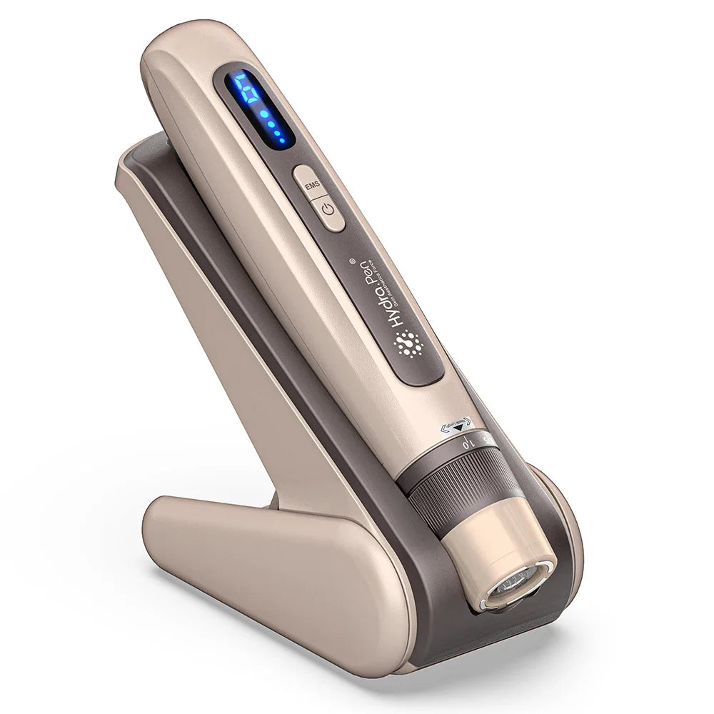Latest 2 in 1 Microneedling Beauty Instrument Wireless Derma Pen H5 4 Pole EMS Microcurrent Skin Care 0.2MM