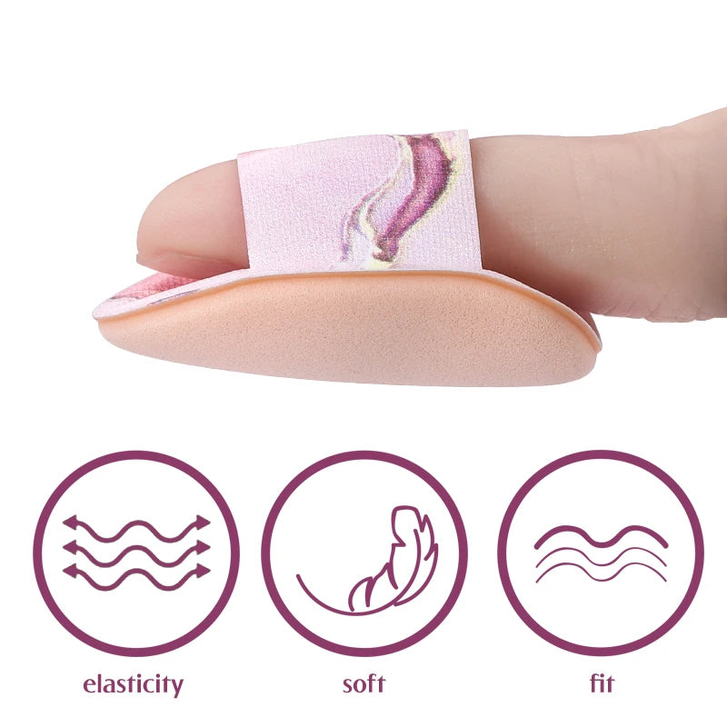 20Pcs Mini Finger Puff Makeup Sponge Set Air Cushion Cosmetic Puffs Wet & Dry BB Cream Applicator Concealer Foundation Puff