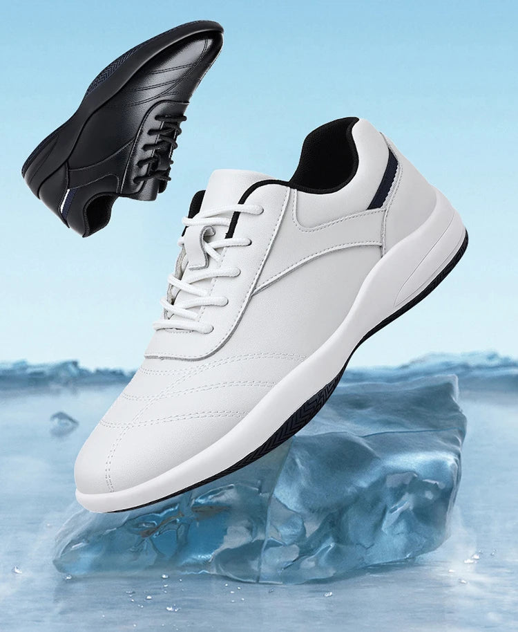 Spring Autumn New Designer Casual Sneakers for Men Cow Leather Sports Shoes Male Soft Bottom Wear Resistance Running Shoes Man