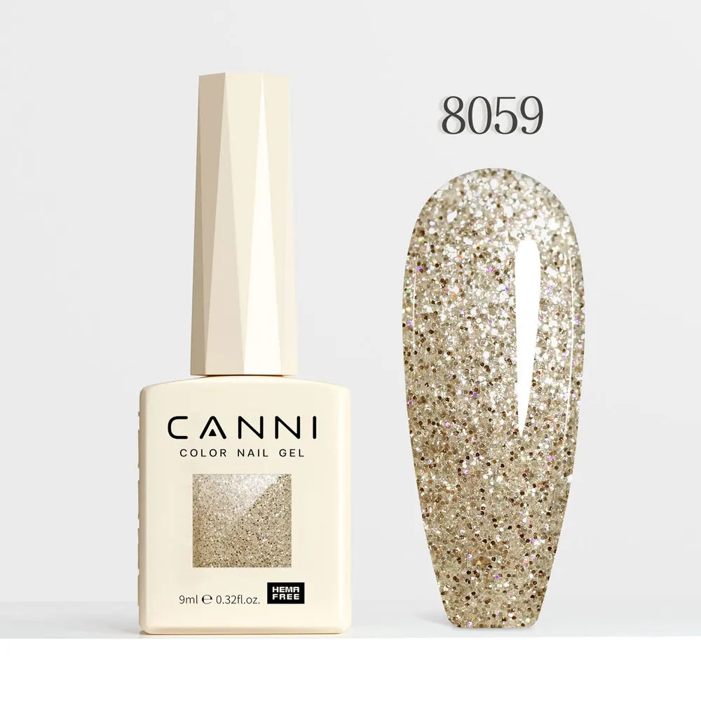 9ml CANNI Nail Gel Polish HEMA FREE Diamond Sparkle Sequin Gorgeous Color Venalisa Semi Permanent Soak Off UV LED Glitter Nails