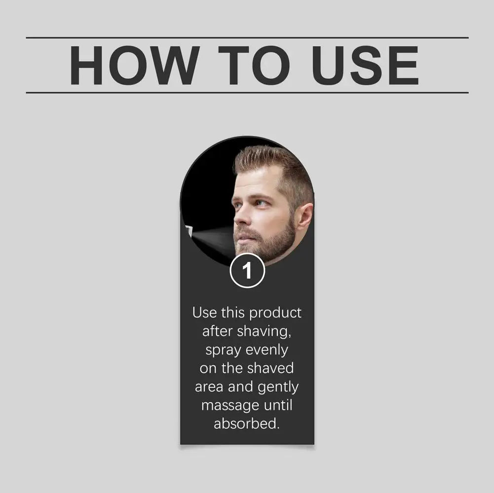 Deep Moisturizing Aftershave Spray 100ml Efficient Hydration Repair Soothe Beard Reduce Redness Swelling Non Greasy Soft
