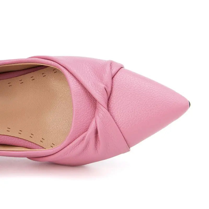 REAVE CAT Brand Women Sandals Pointed Toe Small Heels 4.5cm Strap Bowknot Size 51 52 53 54 Soft Daily Shoes Summer