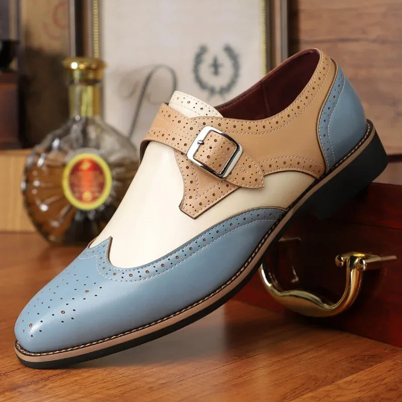 Luxury Men's Leather Shoes for Men Business Formal Shoes Handcrafted Mens Oxford Shoes 2025 New Leather Brogue Dress Shoe Man