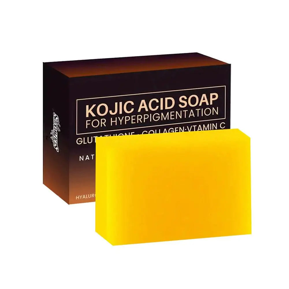 1/2Pack Kojic Acid Soap Handmade Soap Bar with Vitamin C, Retinol & Collagen, Skin Care Cleansing Dark Spot for Body & Face Wash