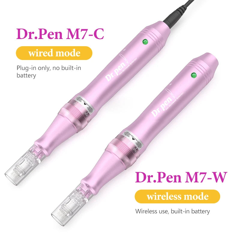Electric Dr. Pen Ultima M7 Professional Derma Pen Nanoneedles Tatoo Machine 0.25mm Needle Skincare Tool SPA Care