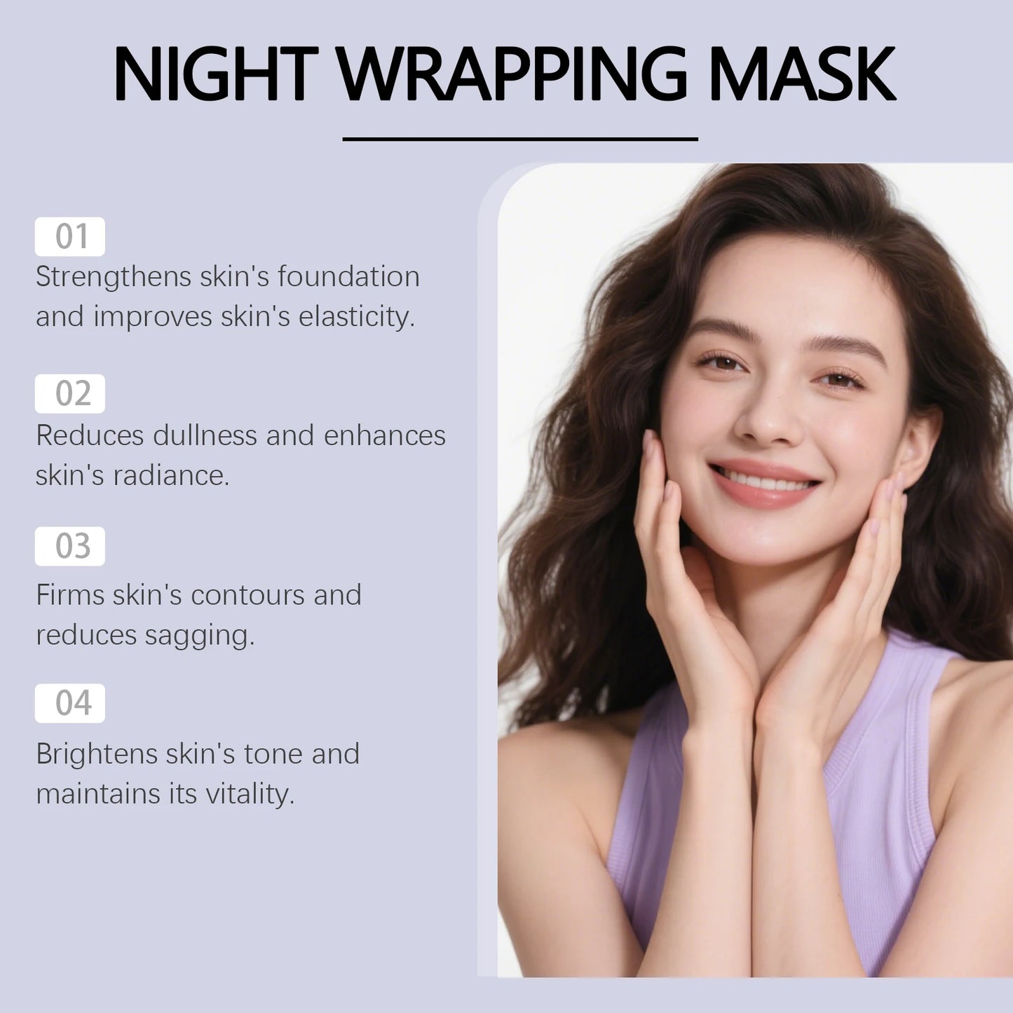Collagen Night Wrapping Mask Brightening Skin Improve Elasticity Deep Hydrating Collagen Overnight Wrapping Peel off Facial Mask