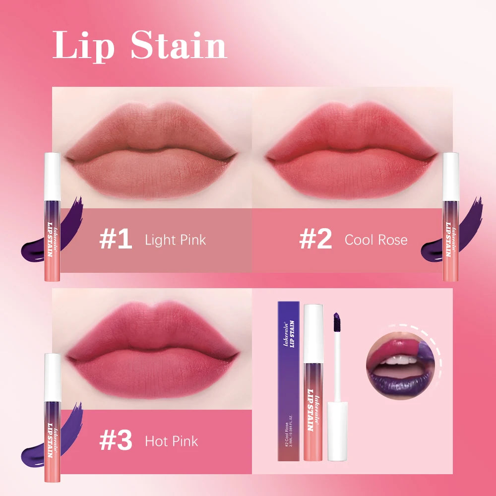 Long Lasting Waterproof Peel Off Lip Stain Lip Tint Transfer Proof Non-stick Cup Matte Reveal Lip Stain Cosmetics for Women