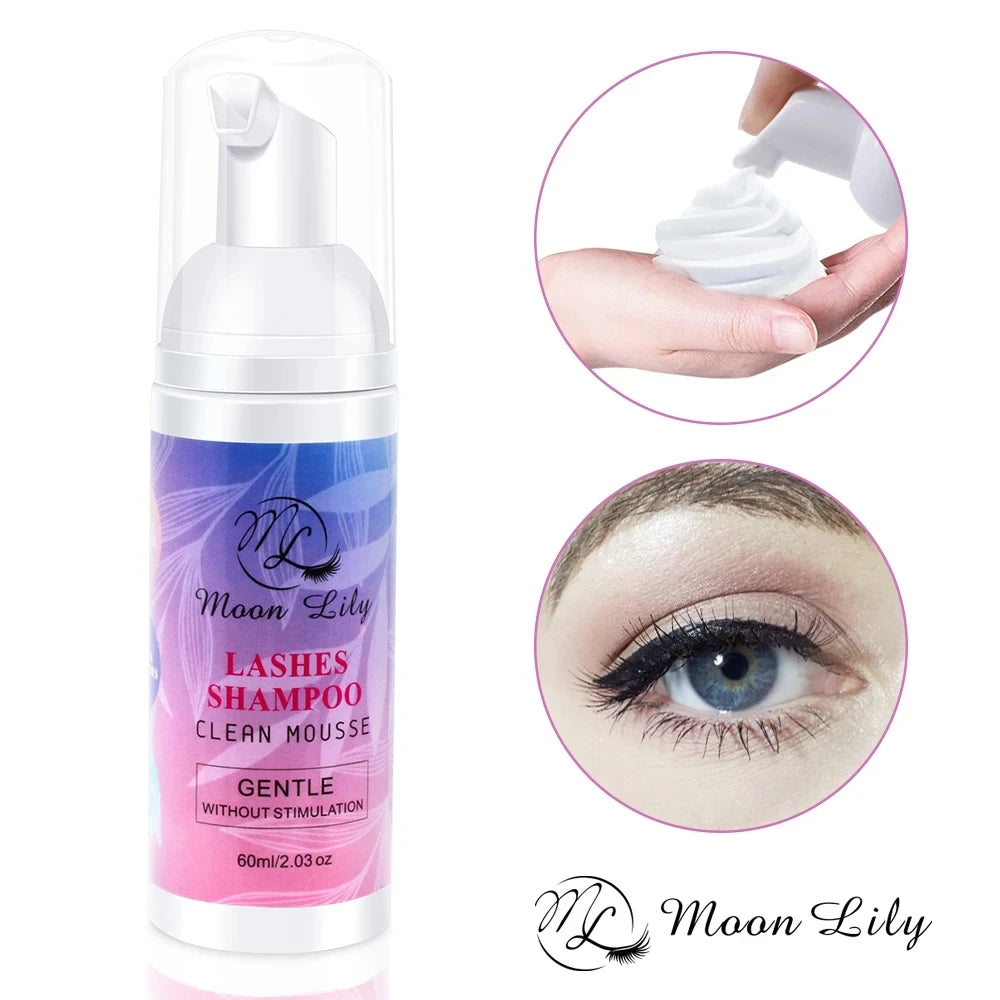 A1 Customized Shampoo Cleanser Private Label Your Name Brand Individual No Allergy Eyelash Glue Logo Adhesive Custom