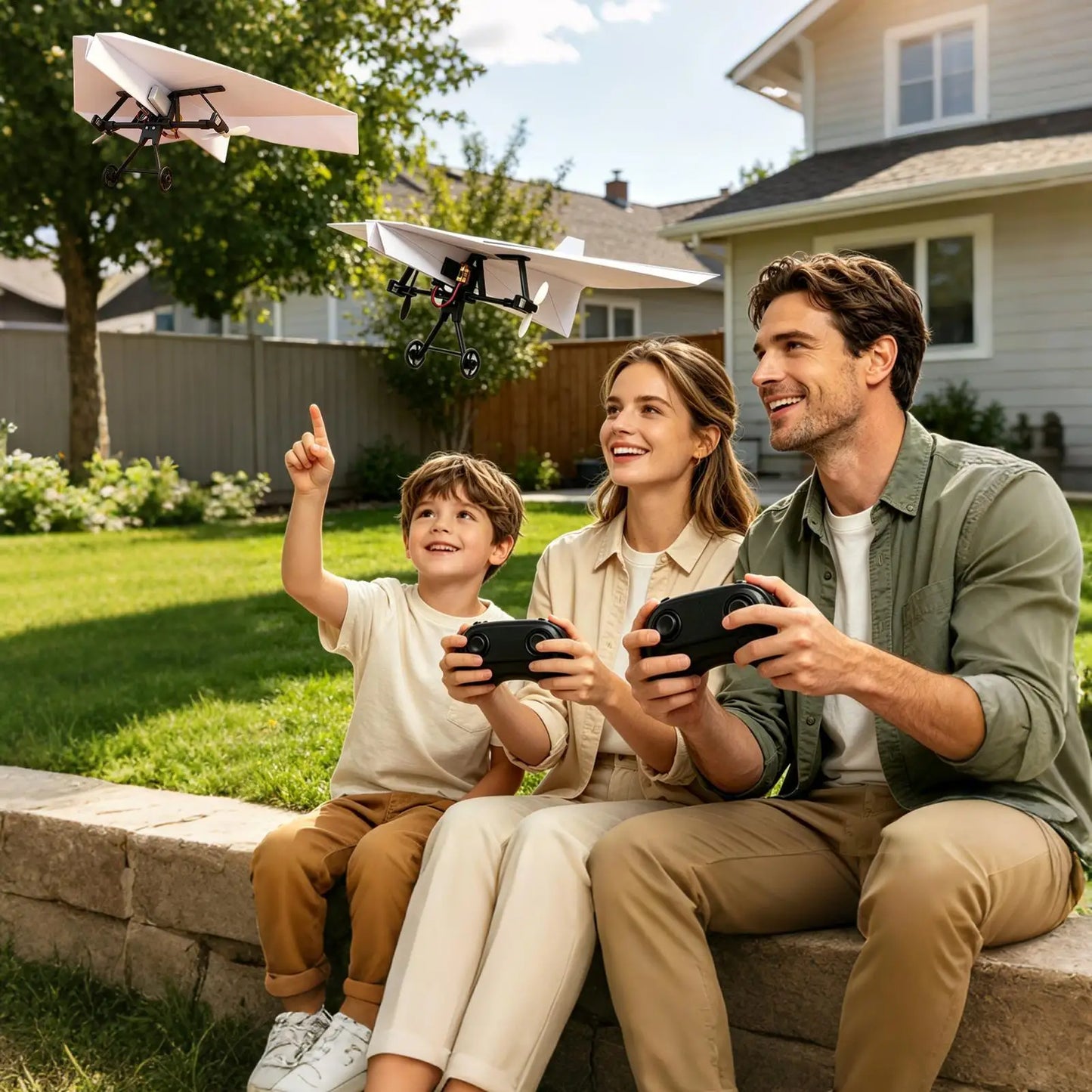 DIY RC Paper Airplane Kit Plane Toy With Gyro Stabilizer Electric Remote Control Plane For Boys Girls Backyard Park Beach