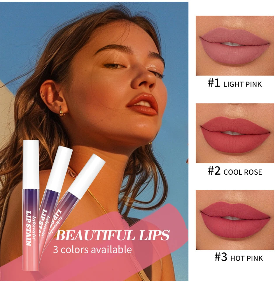 Long Lasting Waterproof Peel Off Lip Stain Lip Tint Transfer Proof Non-stick Cup Matte Reveal Lip Stain Cosmetics for Women