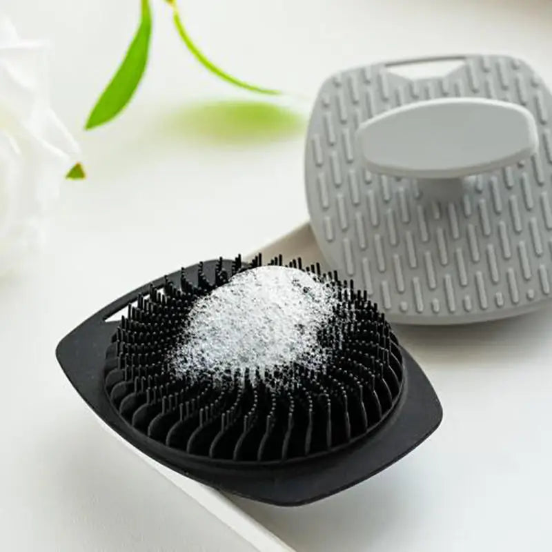 1/5pc Soft Silicone Exfoliating Brush Cleanser Manual Body Cleansing Body Care Scrubber Shower Gentle Massage Bath Brush For Men