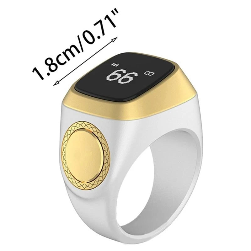 Y55C ibla Zikr 1 Lite for Smart Ring for Muslims Tally Tasbeeh Counter, Button 4 Prayer for Time Reminder BLE 5.1 Versi