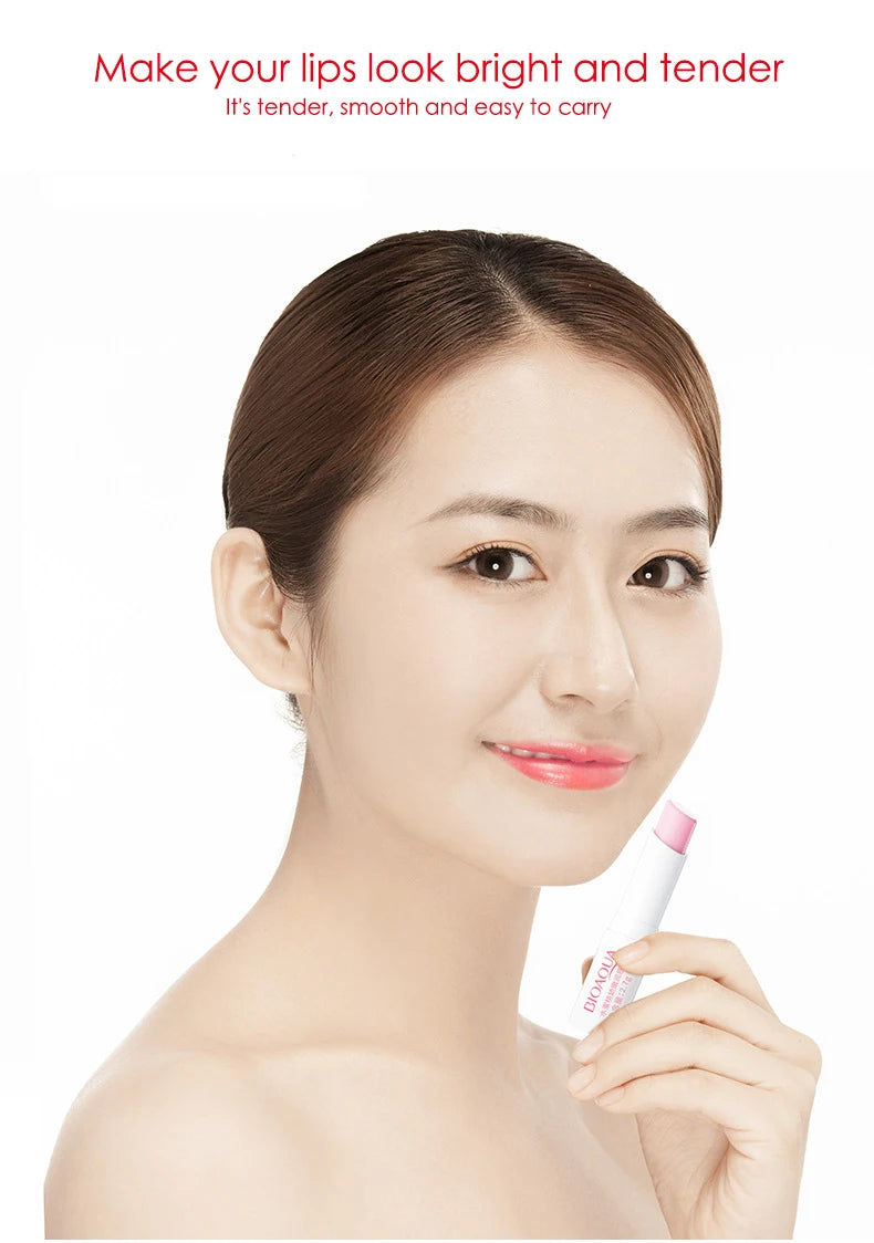 BIOAQUA Natural Fruits Lip Balm Moisturizing Jelly Nourishing Anti Wrinkle Lipstick Non-Stick Long-lasting Lips Care
