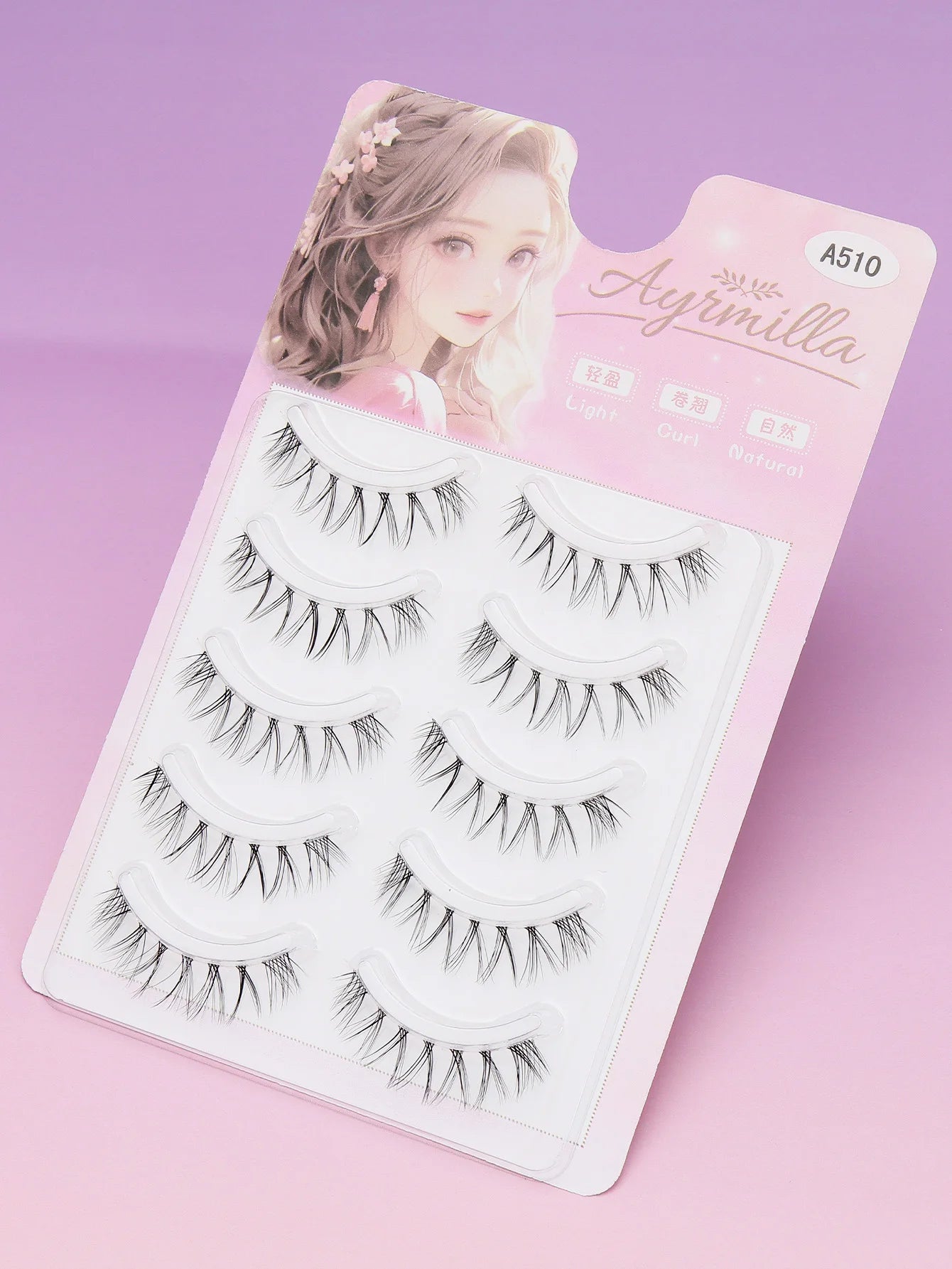 5 Pairs natural Lashes Faux Mink Eyelashes Winged End Eye Elongated Eyelashes Natural long full false lashes Makeup