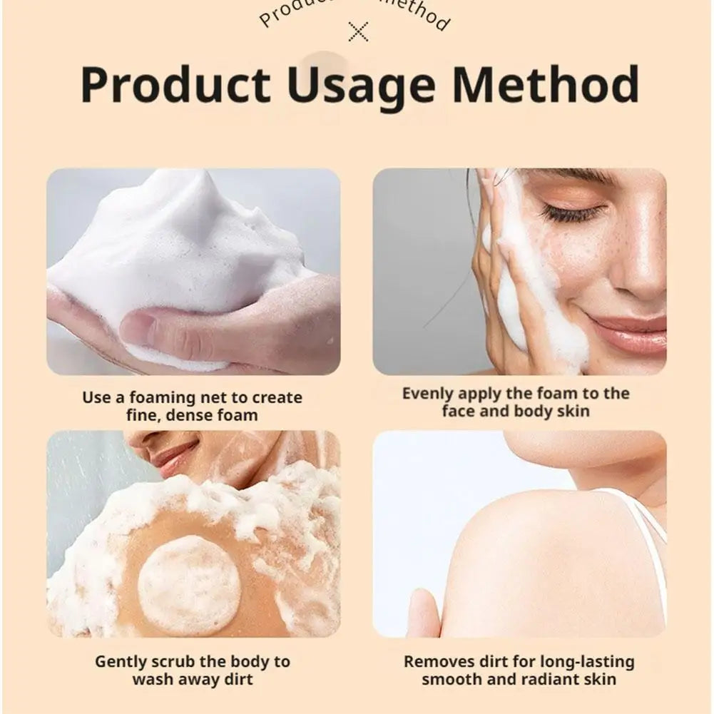 1/2Pack Kojic Acid Soap Handmade Soap Bar with Vitamin C, Retinol & Collagen, Skin Care Cleansing Dark Spot for Body & Face Wash