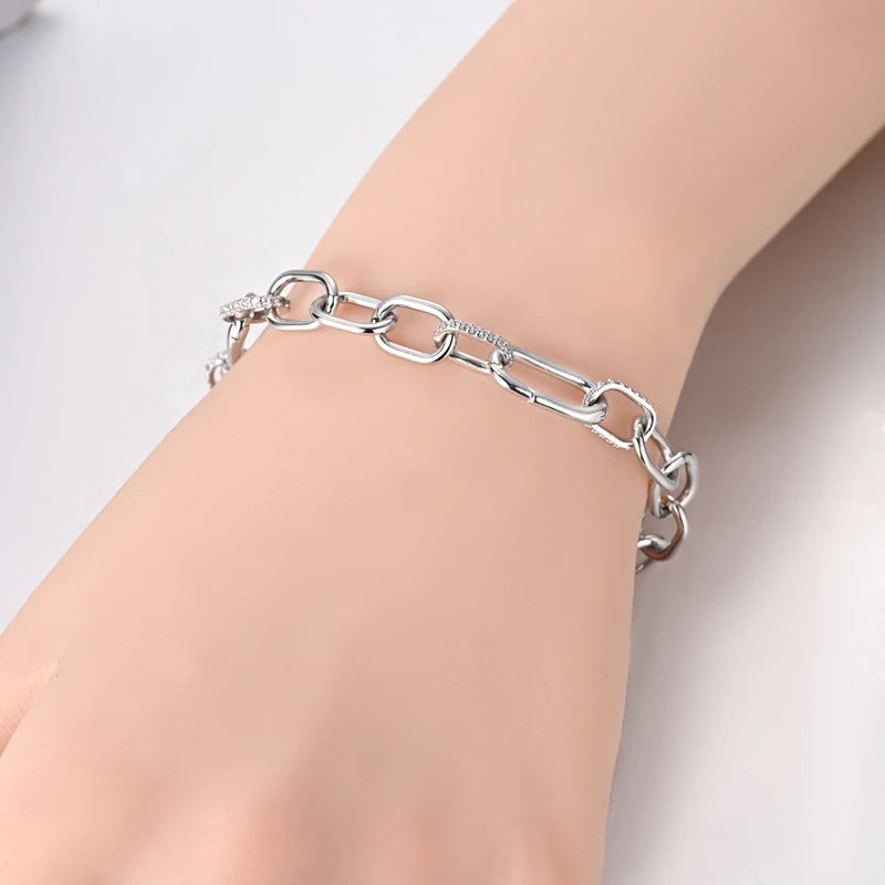 925 Sterling Silver Adjustable Buckle Chain Original Bracelet for Women Fit Original Charms Beads DIY Making Gift