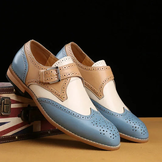 Luxury Men's Leather Shoes for Men Business Formal Shoes Handcrafted Mens Oxford Shoes 2025 New Leather Brogue Dress Shoe Man