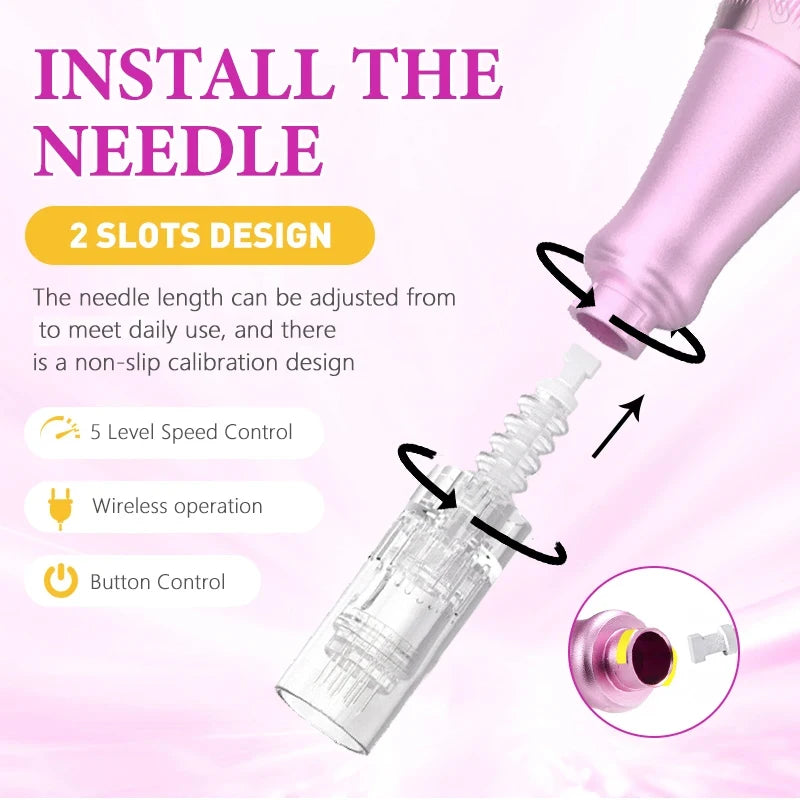 Electric Dr. Pen Ultima M7 Professional Derma Pen Nanoneedles Tatoo Machine 0.25mm Needle Skincare Tool SPA Care