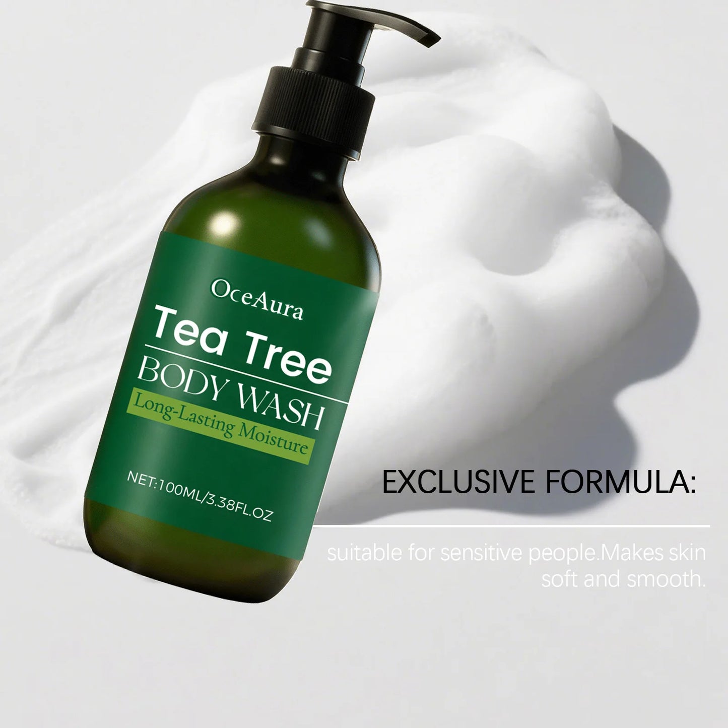Brightening Body Wash Tea Tree Oil Clean Body Odor Remover Moisturizing Skin Barrier Repair Strengthening Shower Gel Body Wash