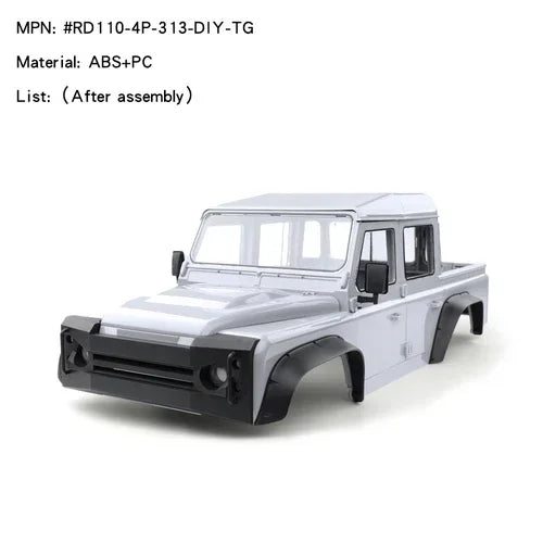 RCDream RD110 Pickup 313mm Hard Body Car shell DIY Version For 1/10 Axial SCX10 III SCX10 II 313mm Scale Crawler DIY Upgrade