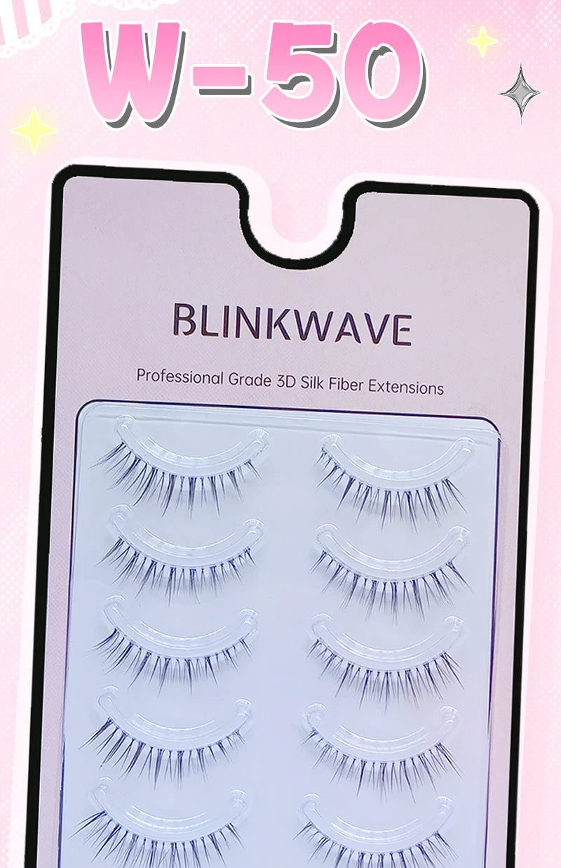U-shaped False Eyelashes K-Pop Idol Lashes Zhang Yuanying Inspired Comic Eye Lashes Natural Wispy Lash Extension