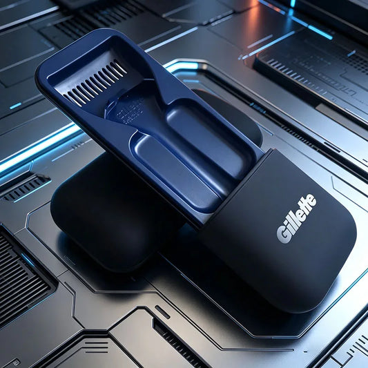 Gillette Shaver Storage Box Magnetic Opening And Closing Drainage Ventilation Gravity Box Portable Travel Protection Box