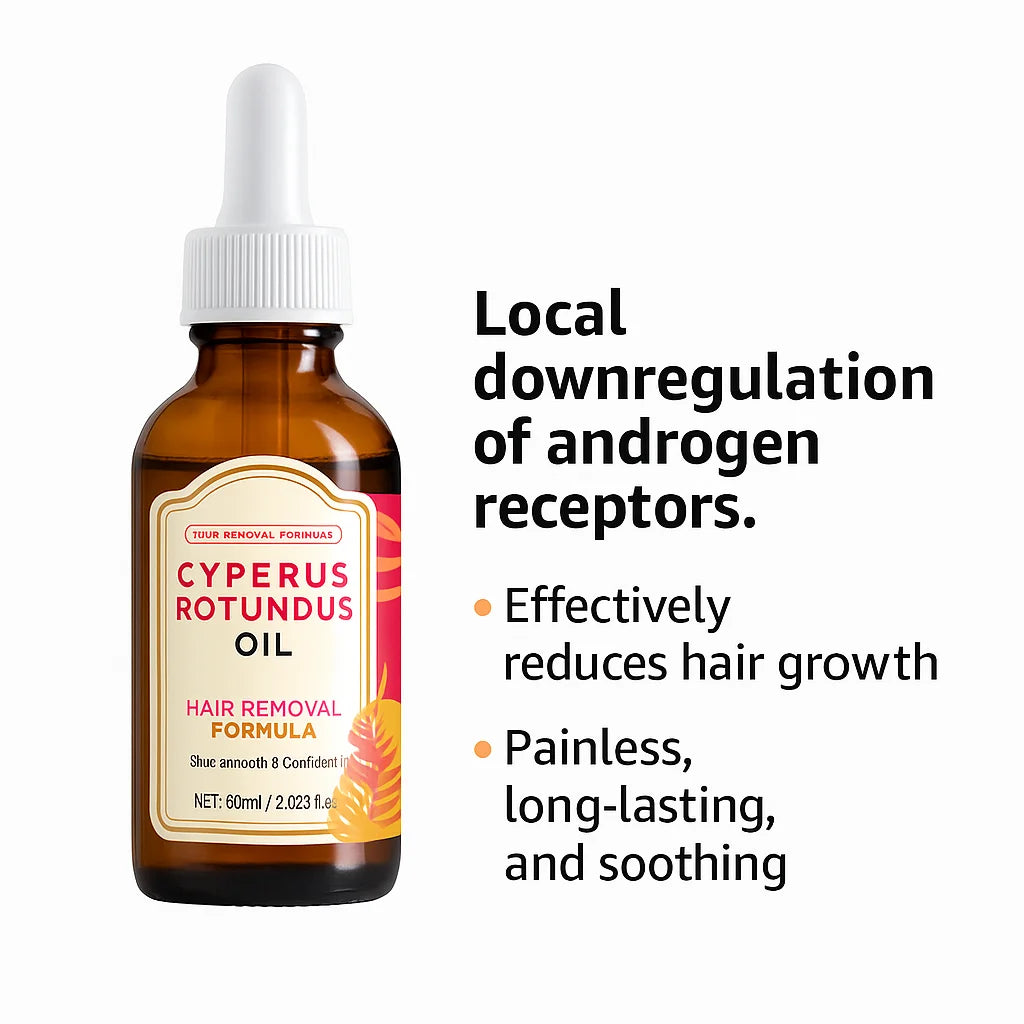Cyperus Rotundus Oil For Hair Removal Soft Smooth Skin Care Deep Hydration Anti Hair Growth Inhibition After Shave Oil,60ml