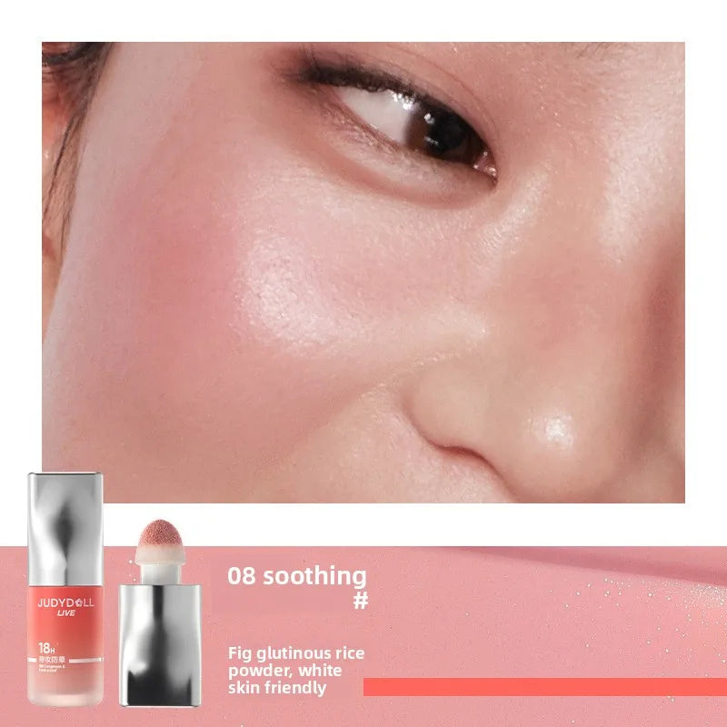 Judydoll Natural Flushed Liquid Blush - Brightening Glow Cheek Tint for Radiant Blurring Effect