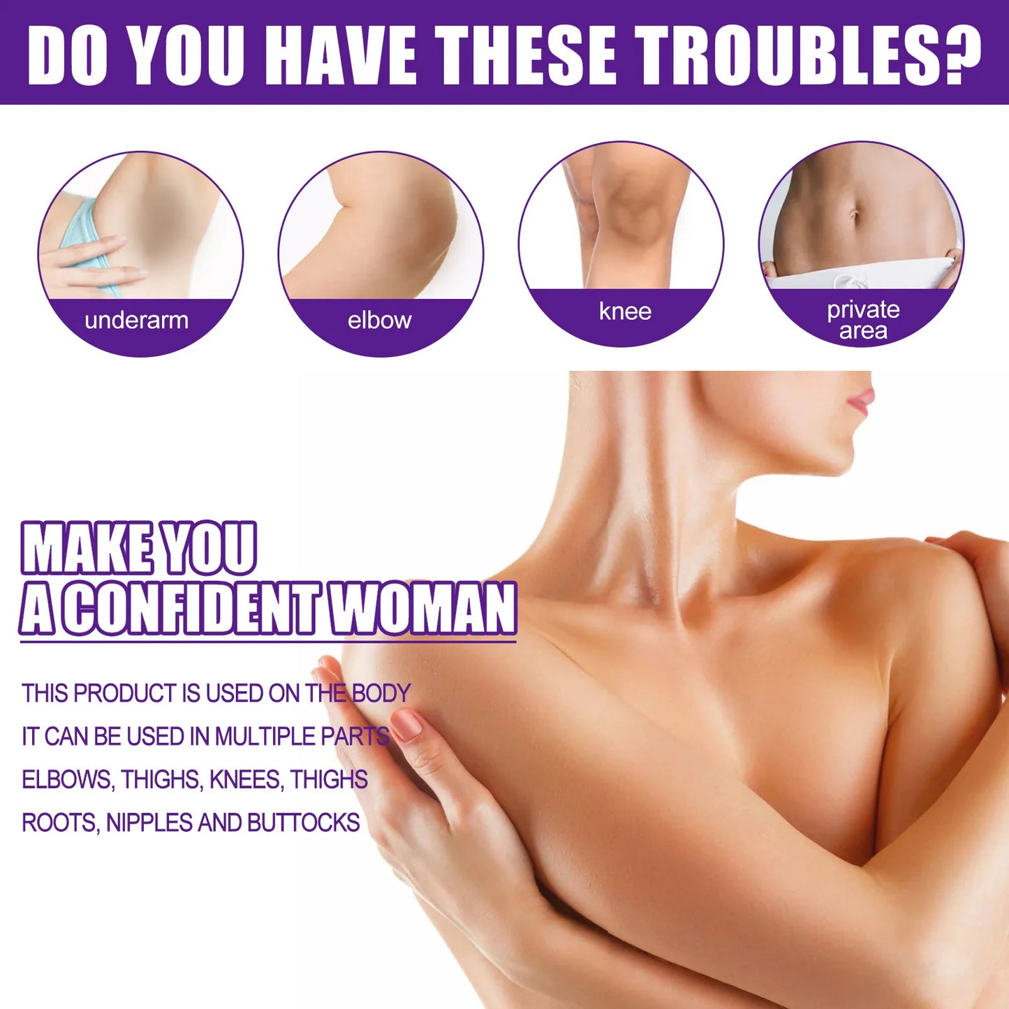 Whitening Cream Private Parts Underarm Serum Bleaching Butt Knee Inner Thigh Intimate Parts Brightening Remove Melanin