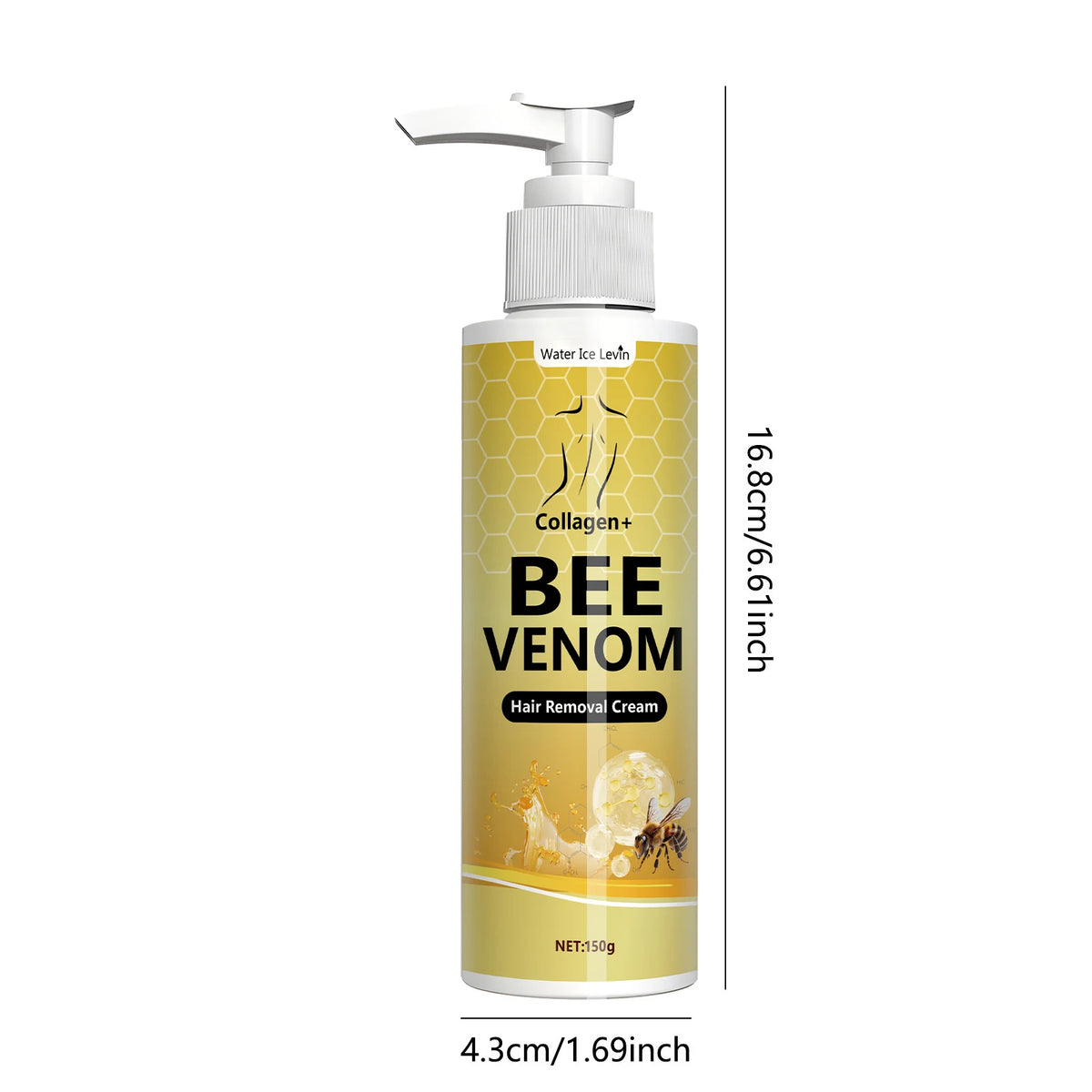 Lemon Bee Venom Hair Removal Cream, Used to Remove Hair from Areas Such as Beards and Underarms, Bikini Areas, with a Gentle Formula Suitable for All Skin Types