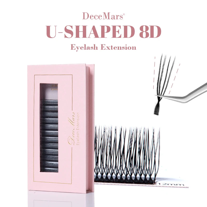 DeceMars U-Shaped 8D Eyelash Extensions (12lines/Tray)