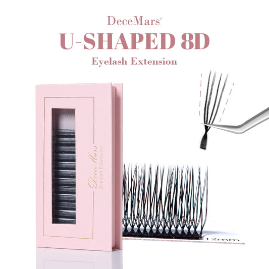 DeceMars U-Shaped 8D Eyelash Extensions (12lines/Tray)